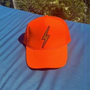 Neon orange Aviator Nation Hat